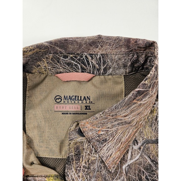 Women Magellan camo packable Vented roll tab sleeve hunting top XL - Picture 6 of 9